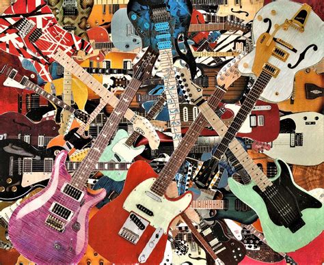 Dream Guitars Collage 2 Digital Art By Doug Siegel