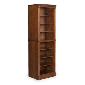 HOMESTYLES Aspen Rustic Cherry Wall Open Storage Unit The Home Depot Open Storage