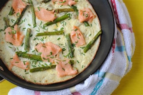 Smoked Salmon Asparagus And Herb Omelette Hungry Healthy Happy
