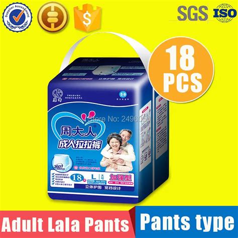 Printed Feature And Fluff Pulp Material Pull Up Diaper For Adult In