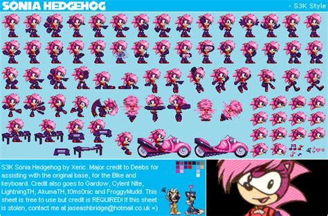 Custom Edited Sonic The Hedgehog Customs Sonia The Spriters