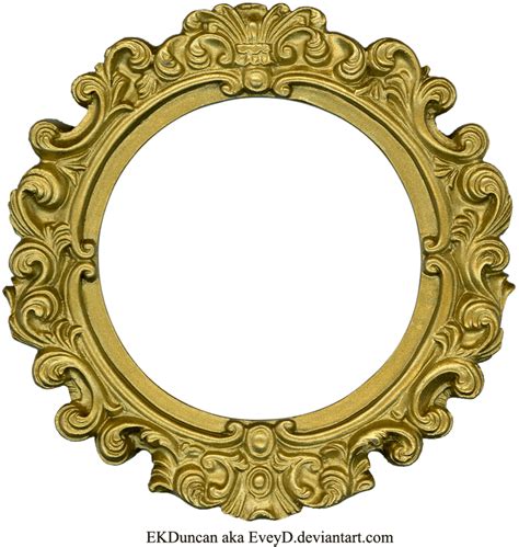 Golden Mirror Frame Png Image Png Arts