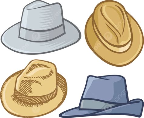 Fedora Hats Straw Hat Male Sketch Vector Straw Hat Male Sketch Png