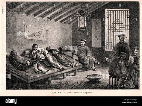 China Opium Den Circa 1896 Stock Photo Alamy