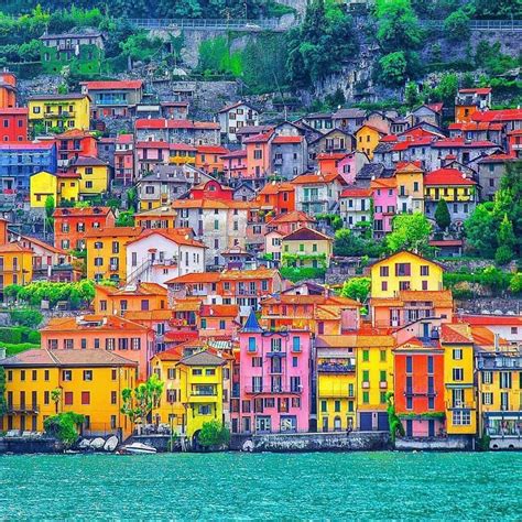 Colorful Village Como Lake Italy Beautiful Places To Travel