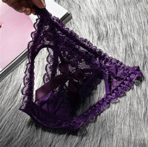 Bowknot Lace See Through Thongs G String Lingerie Women Etsy
