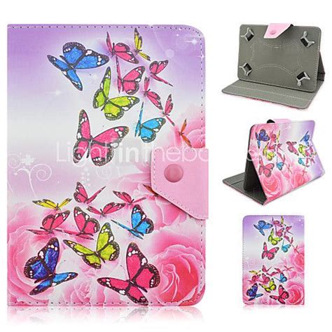 Butterfly Pattern High Quality Pu Leather With Stand Case For 7 Inch