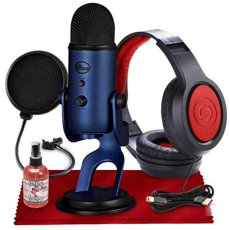 Blue Yeti Usb Microphone Midnight Blue With Studio Monitoring