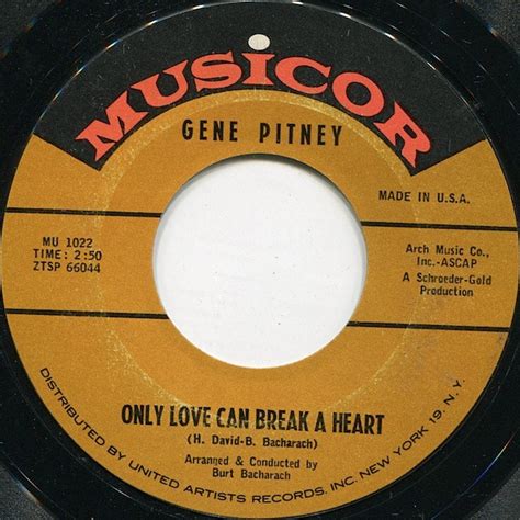 Gene Pitney Only Love Can Break A Heart Vinyl Discogs