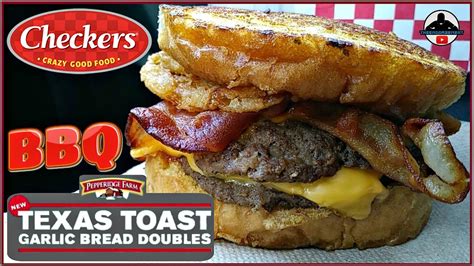 Oh yes, friends, cheese and garlic texas toast was used for this special burger. Checkers® | BBQ Texas Toast Garlic Bread Double Review! ⭐🍞 ...