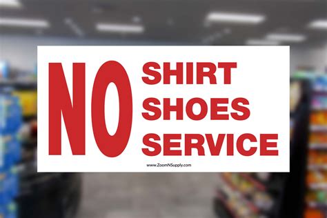 No Shirt No Shoes No Service Decal