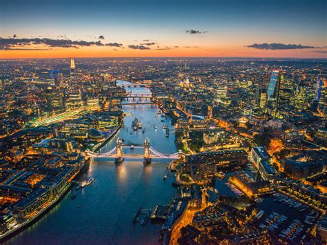 Aerial Photographs Of The London River Thames Above Hd Wallpaper