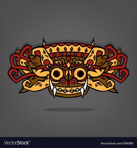 Barong Balinese Traditional Art Royalty Free Vector Image