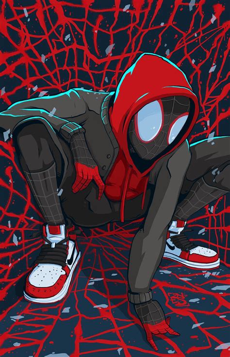 Miles Morales Ultimate Spider Man Spiderman Art Spiderman Into The