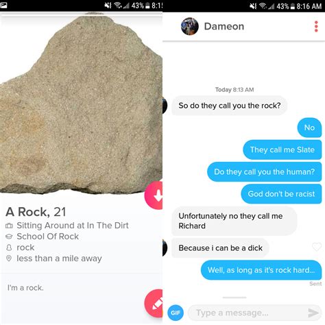 The Adventures Of A Rock On Tinder Tinder