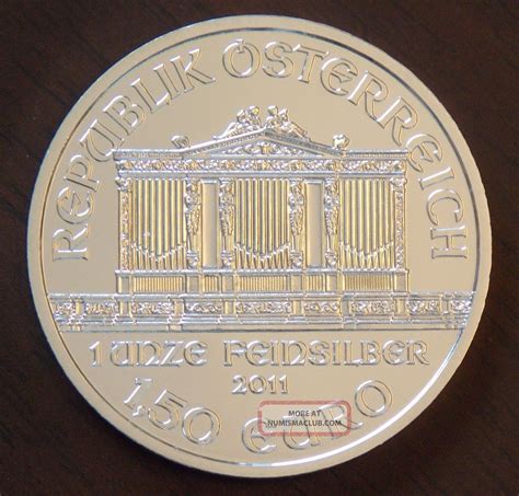 2011 Austrian Vienna Philharmonic Silver Coin 1 Oz 999 Pure Silver Bu