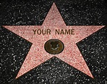 Personalized Gift Hollywood Walk of Fame Star fine art