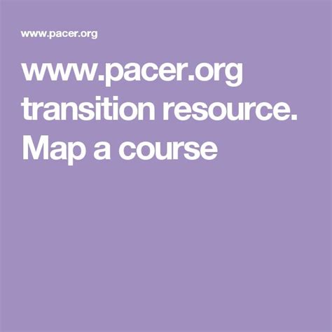 Transition Resource Map A Course Transitional