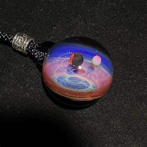 Galaxy Glass Pendant Universe Galaxy Marble Pendant Space Etsy In