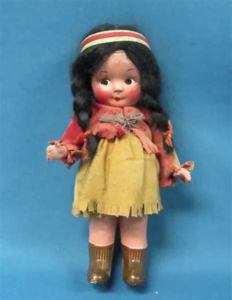 Antique Composition Native American Reliable Doll 148 00 Picclick