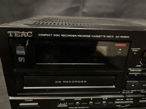 Teac Ad Rw900 Cd Compact Disc Recorder Reverse Cassette Deck Usb Black