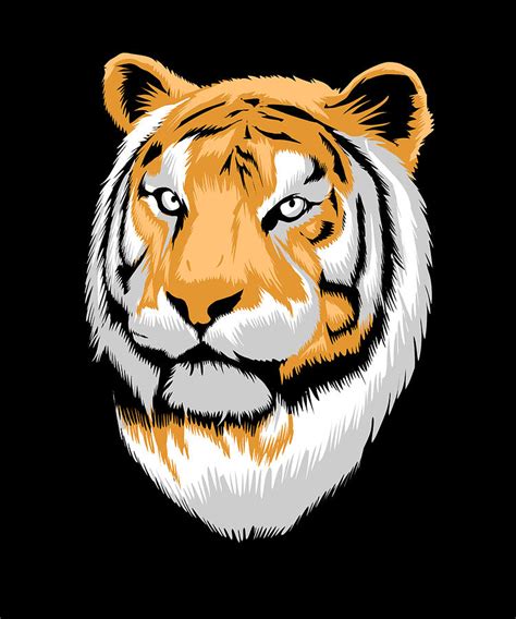 Tiger Head Digital Art By Robbybubble