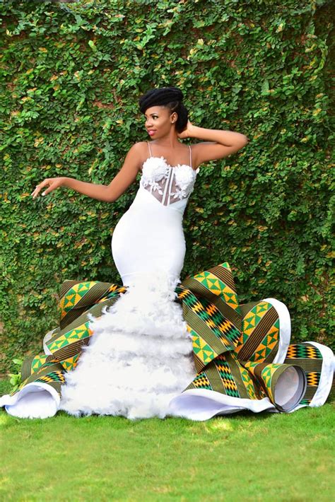 African Themed Wedding Dresses White Kitenge Dresses African Dress Backless Dress Formal Wear