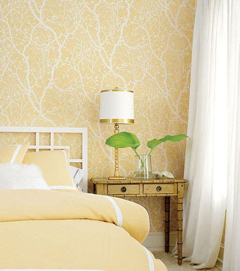 Decorating Withyellow Bedroom Wallpaper Yellow Wallpaper Headboard