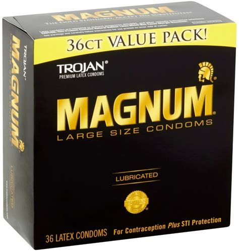TROJAN Magnum Lubricated Latex Large Size Condoms Ea Walmart Com