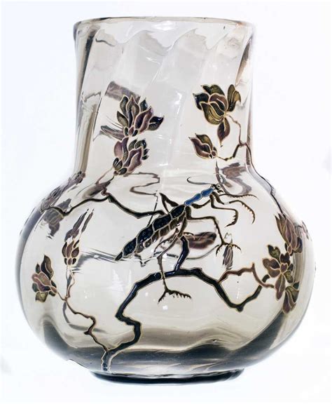 Emile Galle Enameled And Gilt Decorated Glass Vase