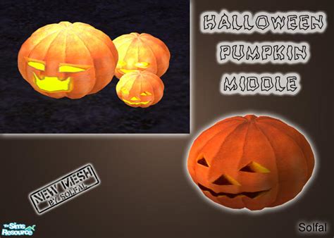 The Sims Resource Halloween Pumpkin Medium Mesh File