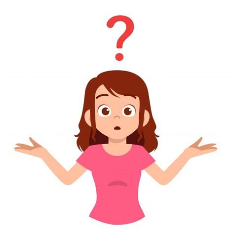 Premium Vector Good Looking Woman With Question Mark Above The Head Cartoon Clip Art