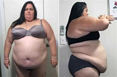 teacher who ballooned to 28st gorging on mcdonald s sheds half her weight and wears bikini for