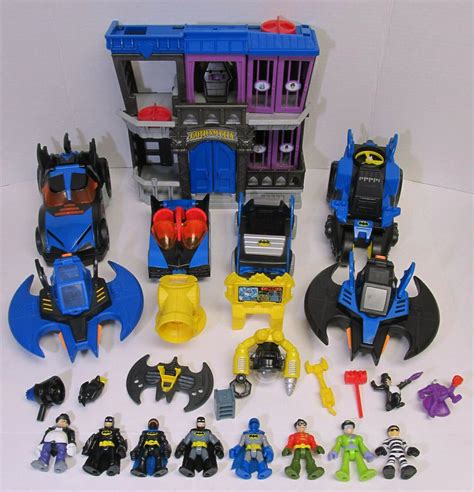Imaginext Batman Batmobile Motorized Sounds Gotham Jail Playset Figures