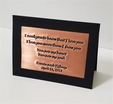 Copper Anniversary Card With Your Custom Verse 7th Anniversary T