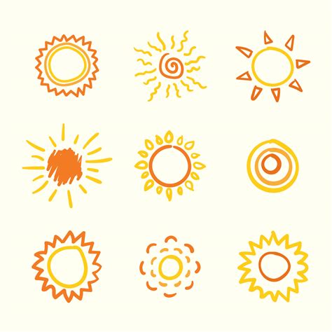 Sun Clipart Set 278209 Vector Art At Vecteezy