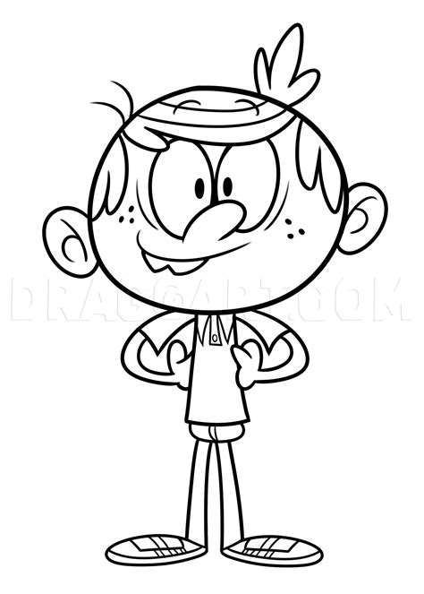 Drawing Lincoln Loud From The Loud House Coloring Page Trace Drawing