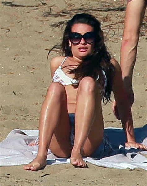 lea michele bikini candids on a beach in mexico december 2014 celebmafia