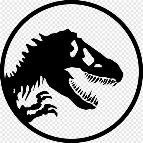 Jurassic Park Logo Printing Jurassic World Tyrannosaurus Monochrome