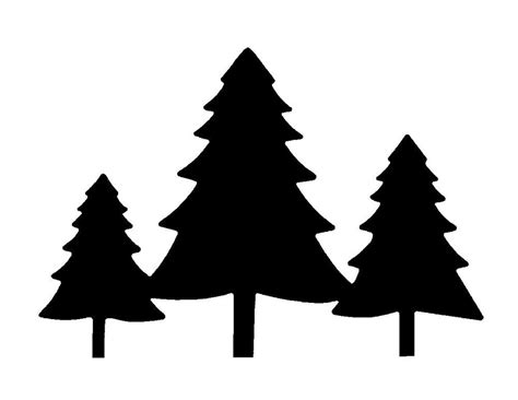 Download transparent christmas tree silhouette png for free on pngkey.com. Pine Trees Pictures | Pine tree silhouette, Tree stencil ...