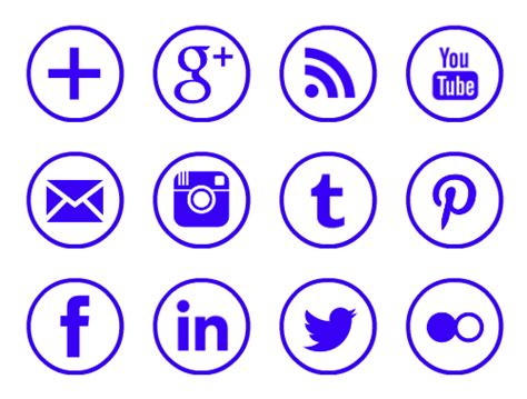 Free Purple Rimmed Circle Social Media Icons Geek Fairy Design Studio