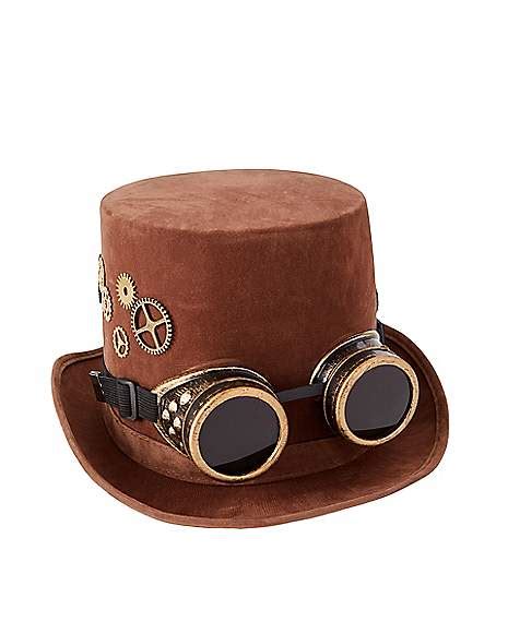 Steampunk Goggles Top Hat