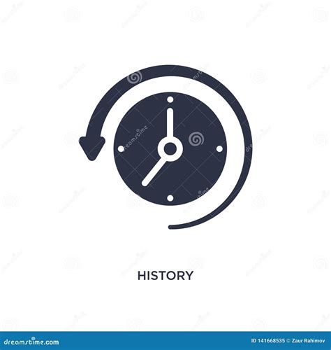 History Icon On White Background Simple Element Illustration From User