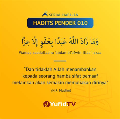 87 Hadits Pendek Sabar Dan Pemaaf