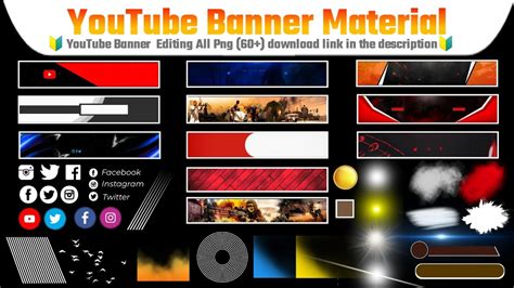 Youtube Channel Banner Material Free Download 65 Template Shadow