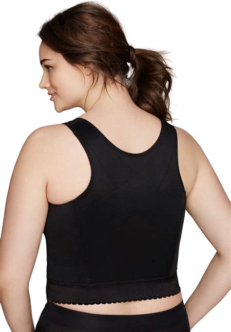 comfort choice women s plus size front close longline wireless posture bra ebay