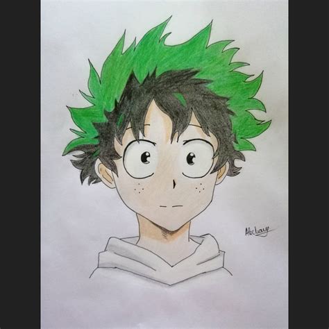 My Hero Academia Deku Line Art