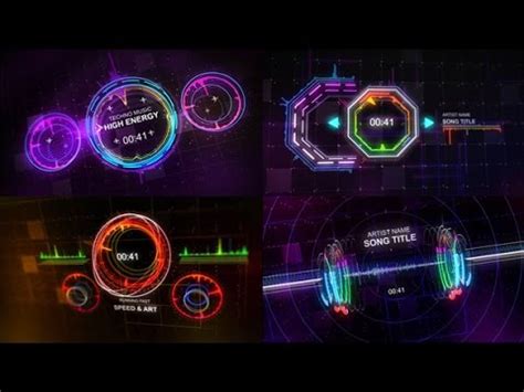 Techno Music Visualizer After Effects Template Youtube