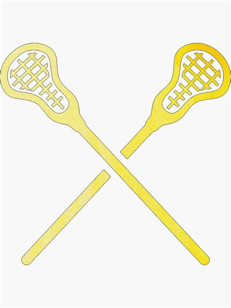 Lacrosse Stick Yellow Sticker By Hcohen2000 Lacrosse Sticks Stickers