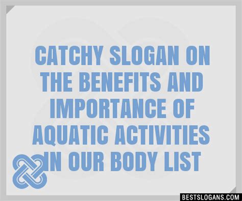 100 Catchy On The Benefits And Importance Of Aquatic Activities In Our